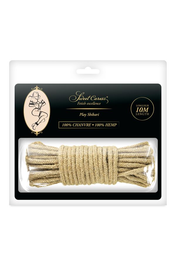 Corde de Bondage en Chanvre de 10m - Sweet Caress