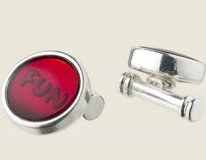 Boutons de manchette rouges - FUN FACTORY cufflinks