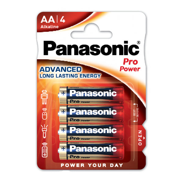 Piles LR6-AA Panasonic Alkaline Power Pack de 4