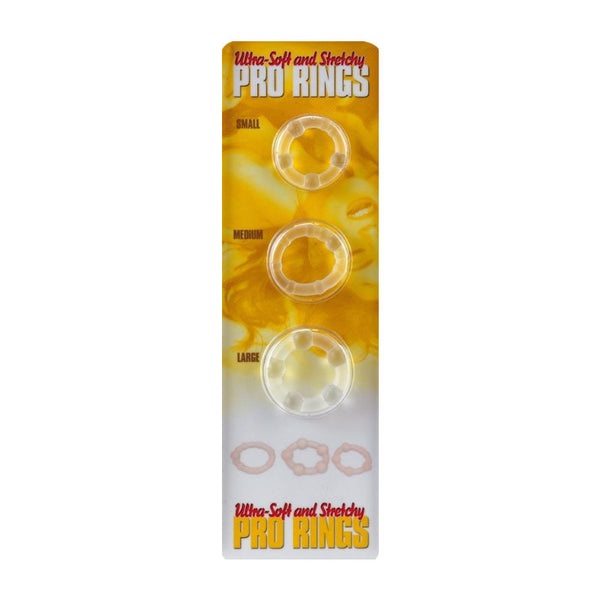 Pro Rings 3 cockrings anneaux transparents