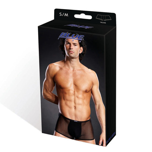 Boxer noir transparent en résille pour homme - Blue Line - BlueLine taille S/M