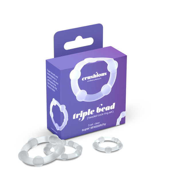Set de 3 anneaux cockring - Triple Bead - Crushious