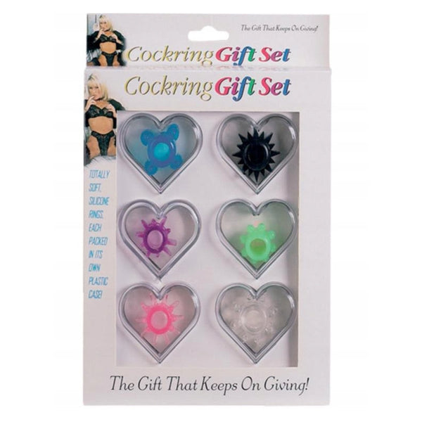 Pack cadeau de 6 anneaux cockring fantaisie