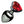 Charger l'image dans la galerie, Rosebud aluminium avec diamant rouge en forme de coeur taille S de Toyz4lovers