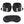 Charger l'image dans la galerie, Menottes poignets simili cuir Lux Fetish - Noir - Unisex Leatherette Cuffs