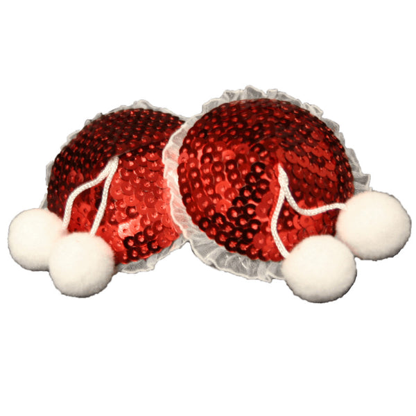 Nippies rouge à pompons blanc - Livco Corsetti