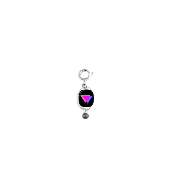 Pendentif métal signe bisexuel PRIDE