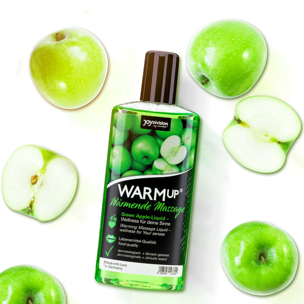 Huile de massage chauffante comestible à la Pomme WarmUp - Joydivision 150ml