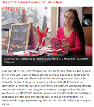 Fêter la Saint-Valentin chez Lilou Plaisir !