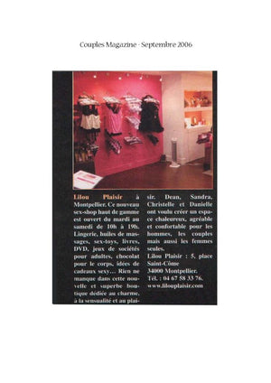 Lilou Plaisir à Montpellier (Couples magazine, septembre 2006)