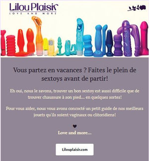 Newsletter fin Juillet : A la découverte des sextoys