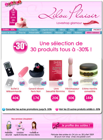 Profitez de moments intimes avec -30% chez Lilou Plaisir