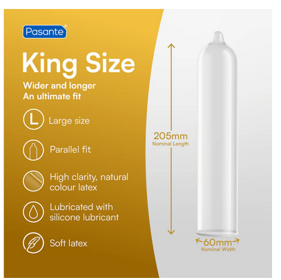 144 Préservatifs King Size - Pasante