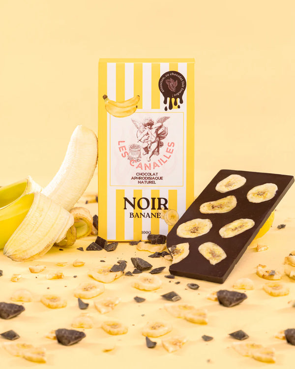 Chocolat aphrodisiaque Noir Banane - 100gr - Les Canailles