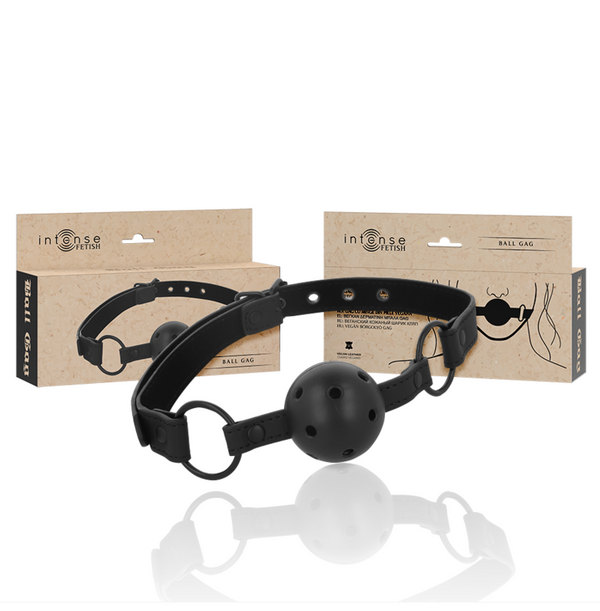 Baillon réglable en cuir végétalien - Intense Fetish