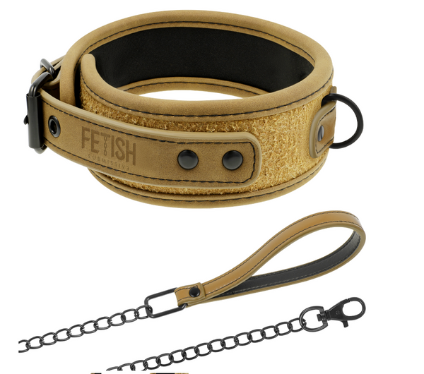Collier BDSM en Néoprène avec laisse en Métal – Fetish Submissive