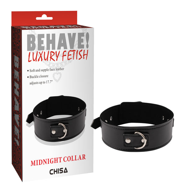 Collier noir BEHAVE! Midnight Collar - Chisa