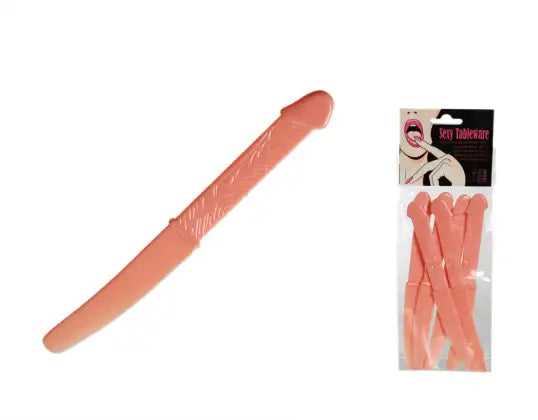 Set de 6 couteaux en plastique "Penis"