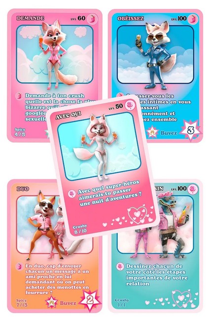 Jeu de cartes pour couple Drunky Crush