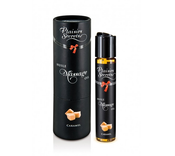 Huile de massage comestible Caramel - Plaisir Secret - 60ml