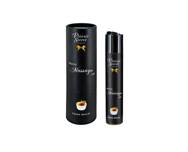 Huile de massage comestible Crème brulée - Plaisir Secret - 60ml