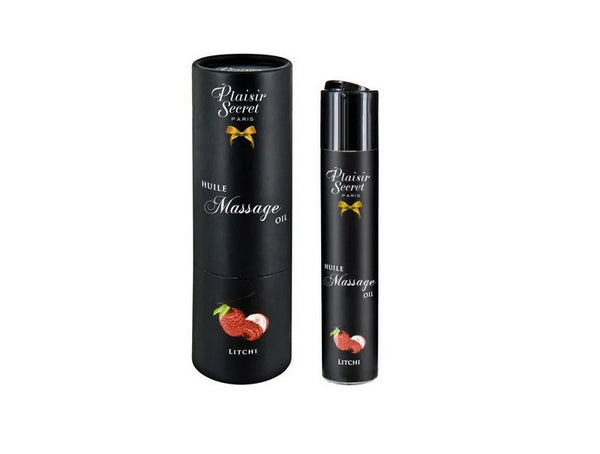 Huile de massage comestible Litchi - Plaisir Secret - 60ml