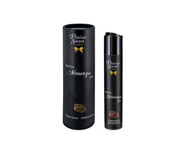 Huile de massage comestible chocolat - Plaisir Secret - 60ml