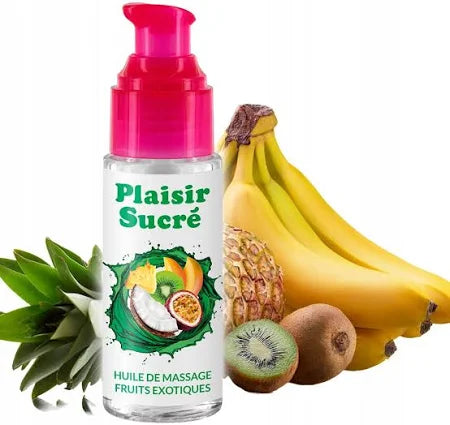 Huile de massage comestible  fruits exotiques - Plaisir Sucré