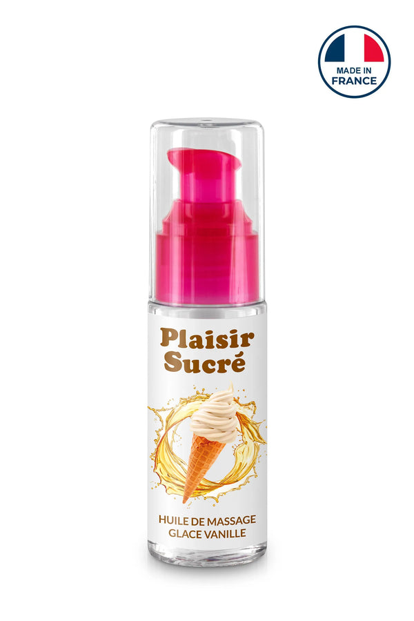 Huile de massage comestible glace à la vanille - Plaisir Sucré