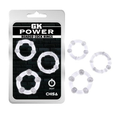 Pack de 3 anneaux péniens extensibles transparents - Chisa