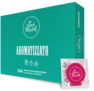 Préservatifs aromatisés Love Match - boîte de 144