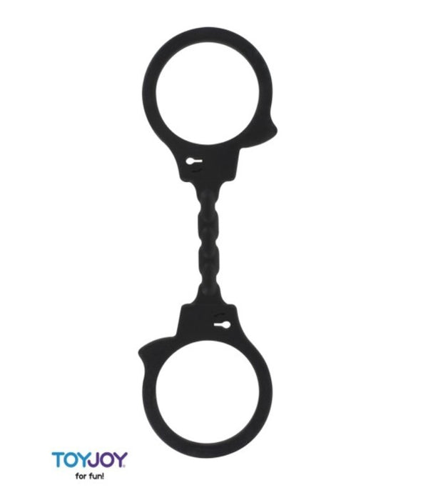 Menottes en silicone noires de Toyz4Lovers Stretchy Fun Cuffs