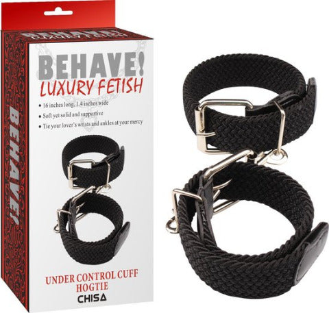 Menottes Noir BEHAVE! Luxury Fetish - Chisa