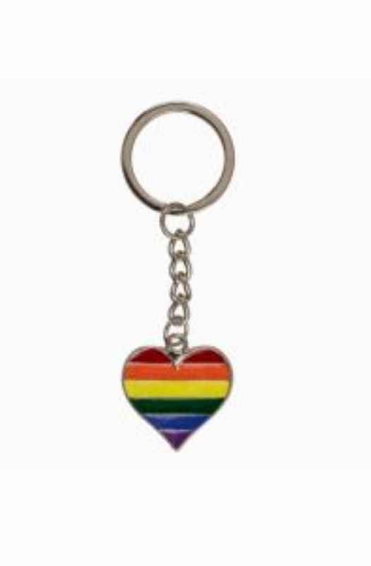 Porte-clés metal coeur keychain Pride