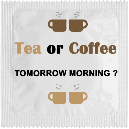 Préservatif Callvin - Tea or coffee tomorrow morning