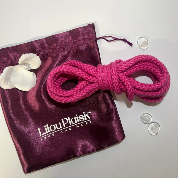 Corde de Bondage Lilou Plaisir rose 3 mètres