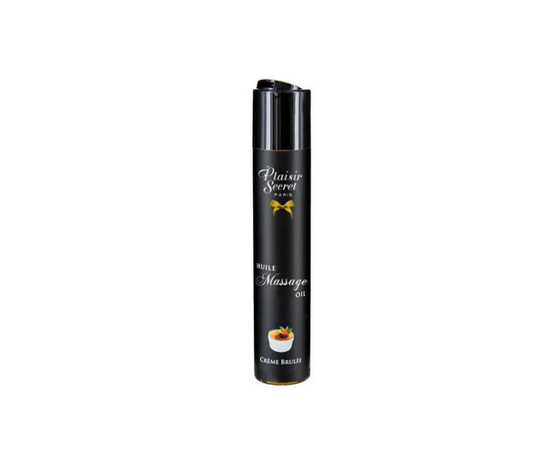 Huile de massage comestible Crème brulée - Plaisir Secret - 60ml