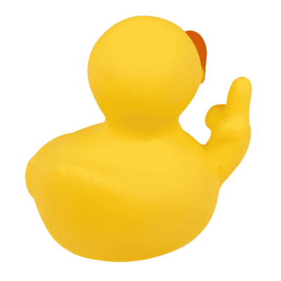 Le petit canard au doigt d'honneur
