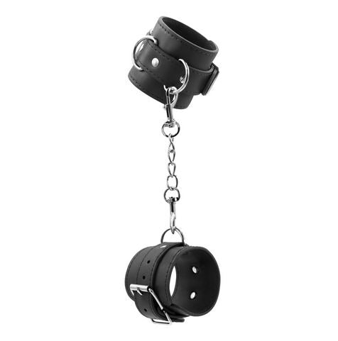 Menottes Similicuir - Noires- Crushious