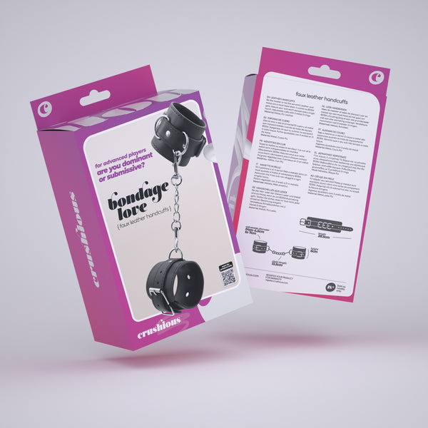 Menottes Similicuir - Noires- Crushious