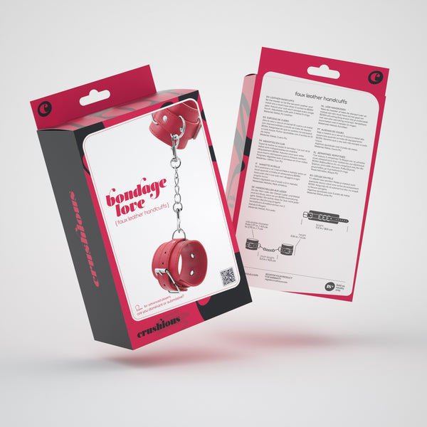 Menottes Similicuir - Rouge - Crushious