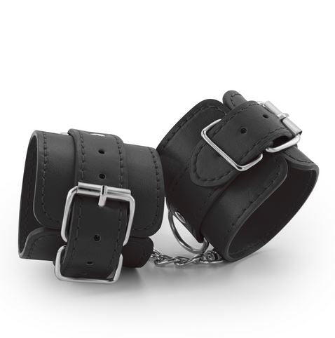 Menottes Similicuir - Noires- Crushious