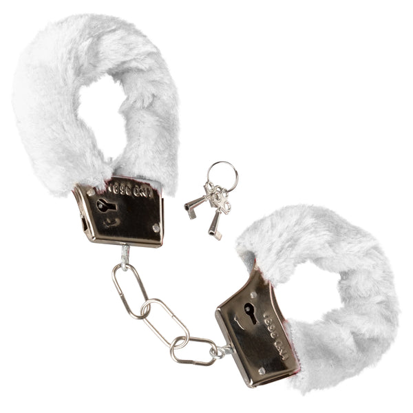 Menottes blanche à fourrure love cuffs - Crushious