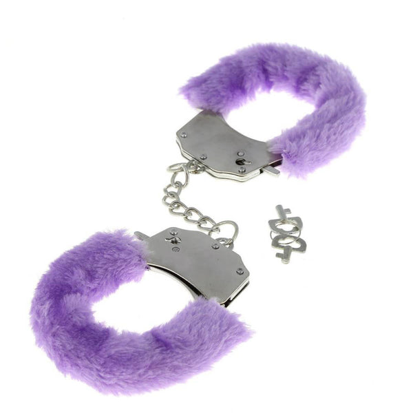Menottes violette à fourrure Love cuffs  - Crushious