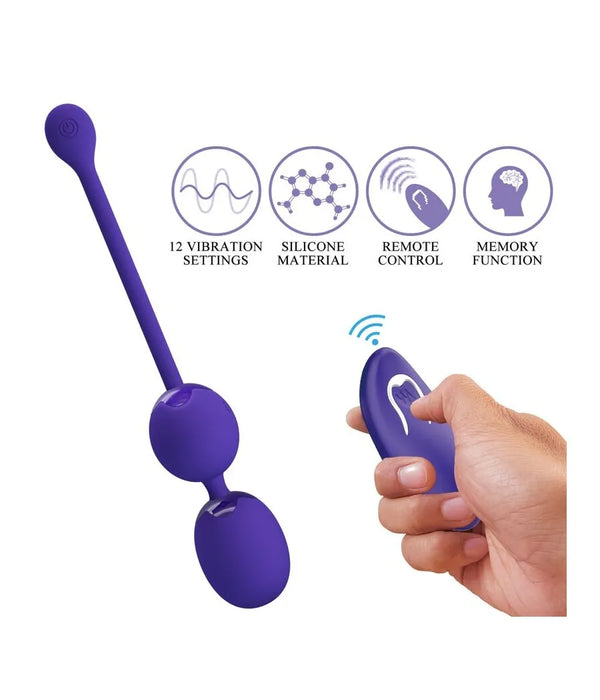 Boules de Geisha vibrantes télécomandées - Pretty Love