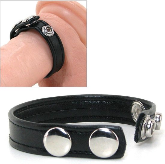 Anneau cockring smili-cuir Snap Cock Ring C&B Gear 22cm
