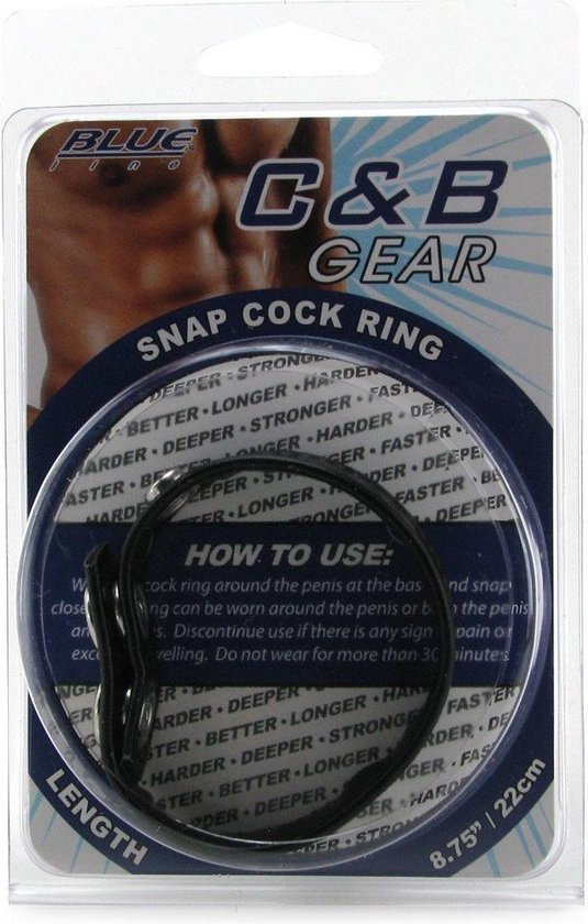 Anneau cockring smili-cuir Snap Cock Ring C&B Gear 22cm