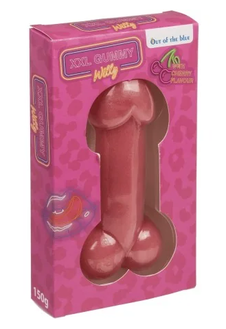 Bonbon pénis gummy Willy à la cerise XXL - Out Of The Blue