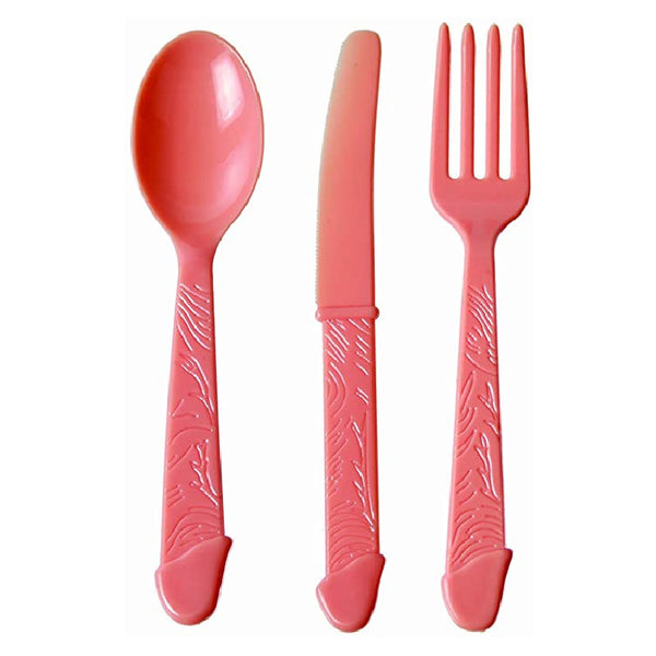 Set de 6 fourchettes en plastique "Penis"
