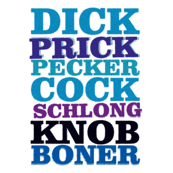 Dean Morris Cards - Carte "Dick Prick pecker Cock Schlong Knob Boner"